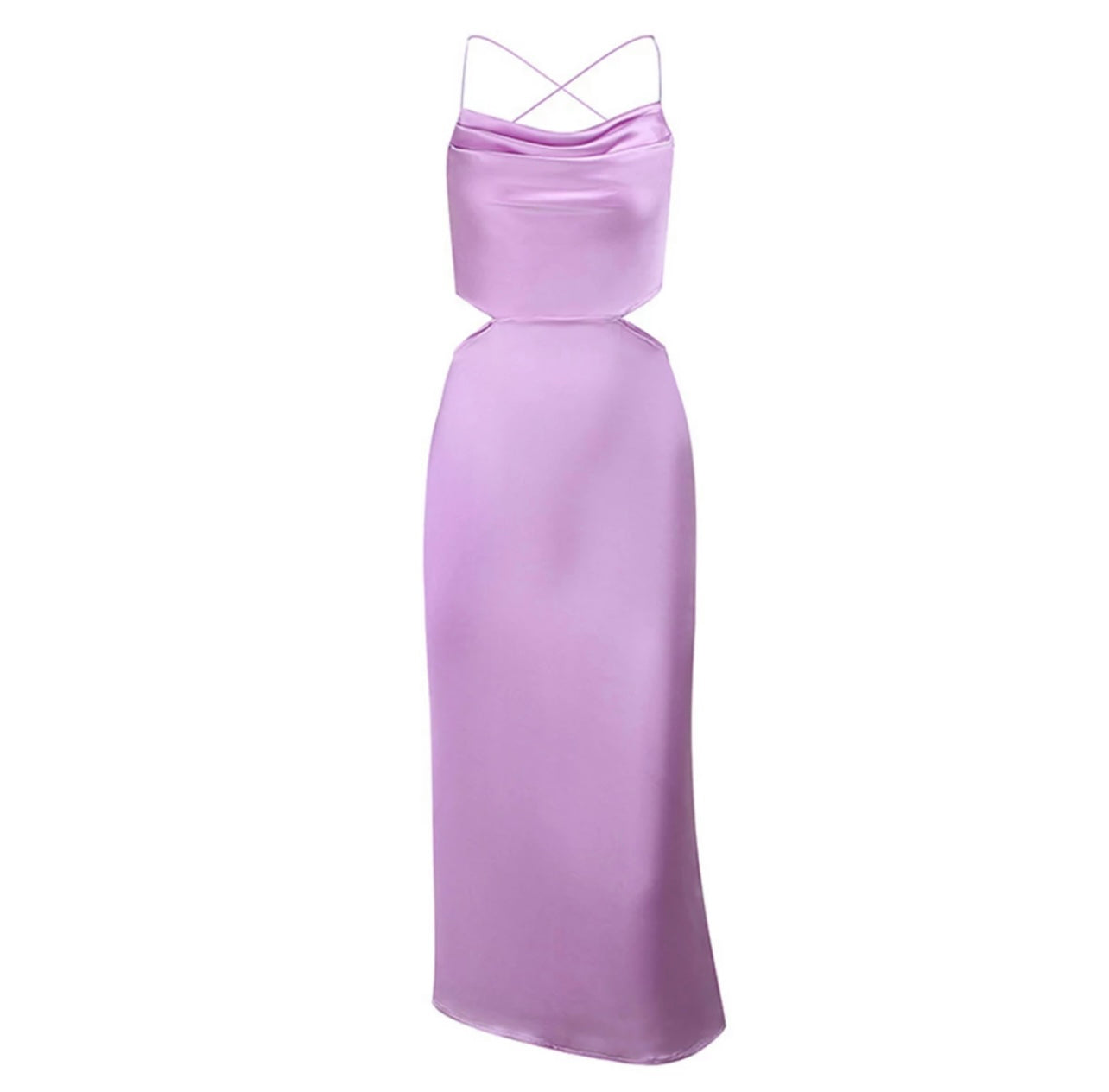 Lilac satin slip dress hotsell