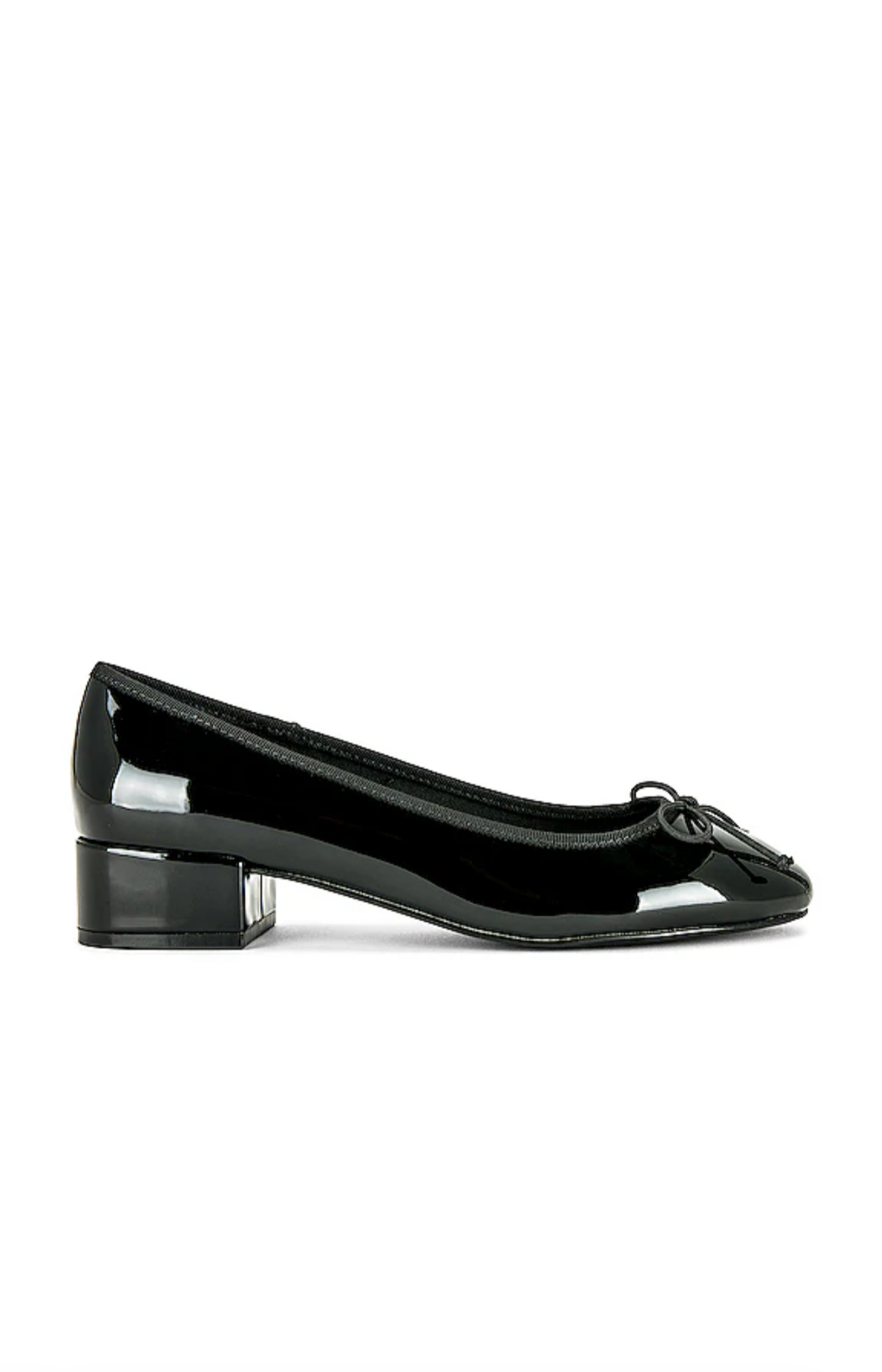 Black heel ballet pumps