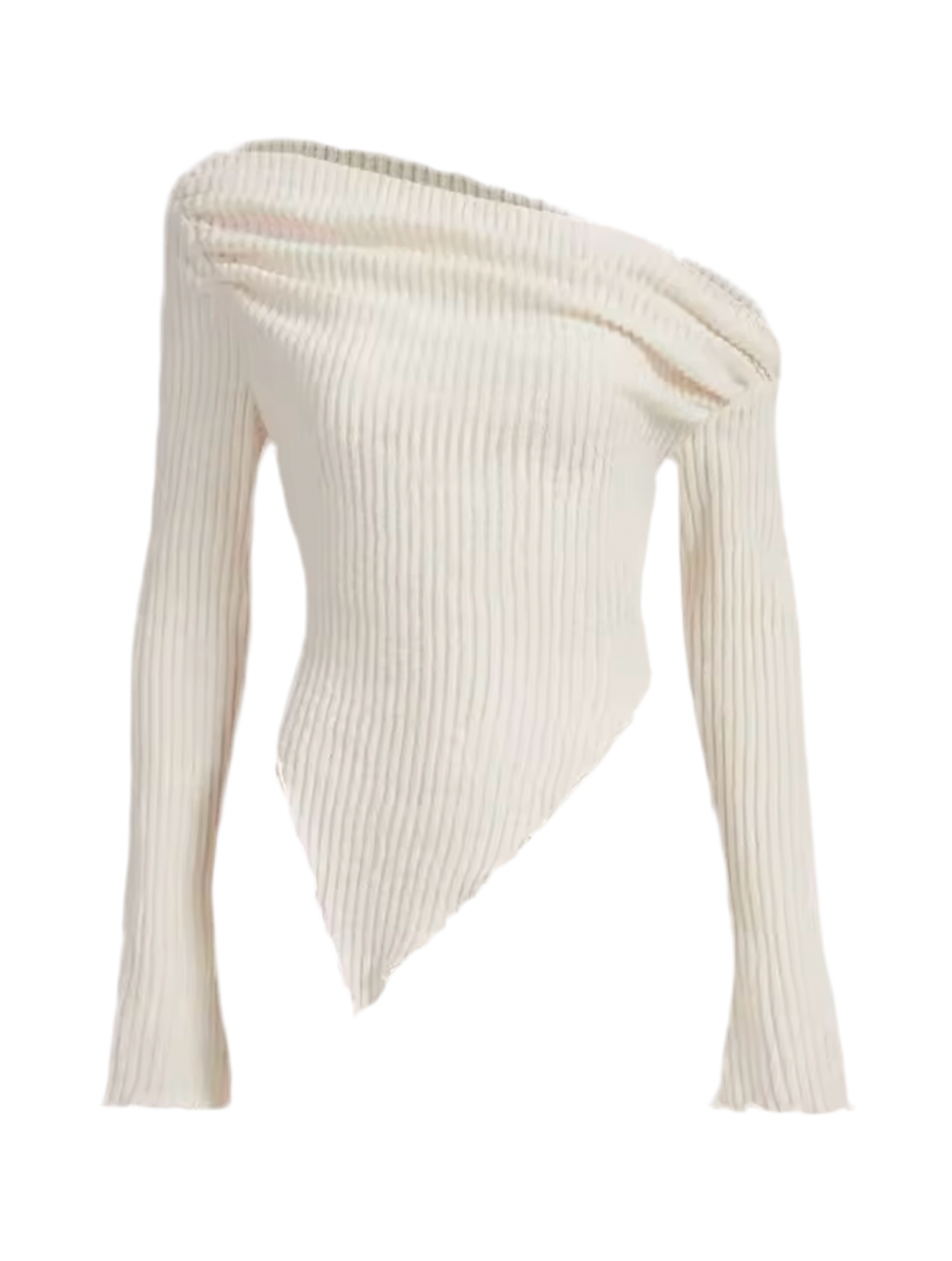 Shoulder off asymmetrical sweater