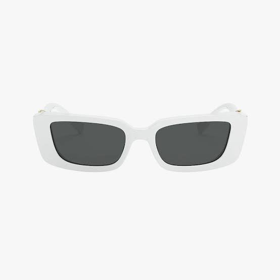 White rectangle y2k sunglasses